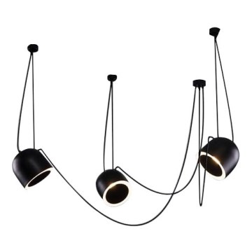 Shilo - Lámpara colgante 3xE14/15W/230V araña negro