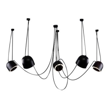 Shilo - Lámpara colgante 5xE14/15W/230V araña negro