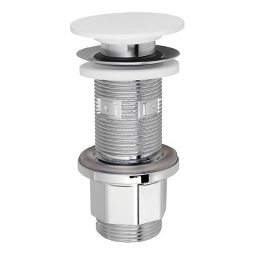 Silfra - Desagüe para lavabo Ø 6,7 cm blanco/cromo brillante