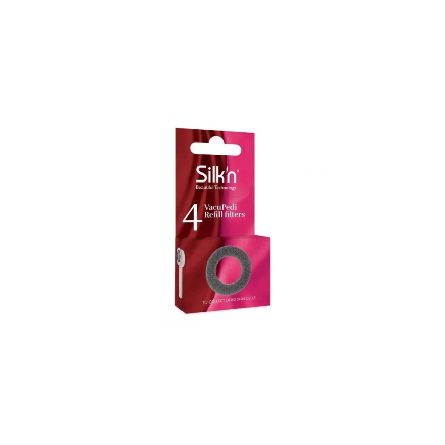 Silk’n - Filtros de repuesto para lima de pies VACUPEDI, 4 unidades