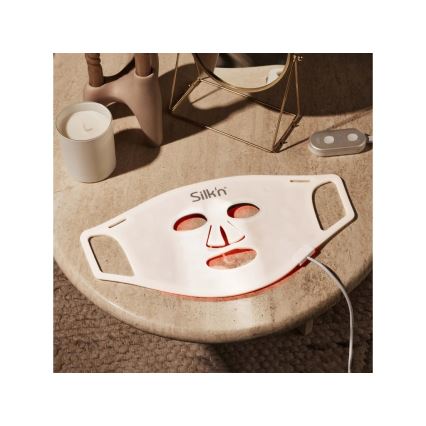 Silk’n - LED RGB Mascarilla facial terapéutica LED/5V 2000 mAh blanca + control remoto
