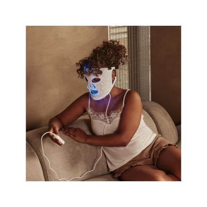 Silk’n - LED RGB Mascarilla facial terapéutica LED/5V 2000 mAh blanca + control remoto
