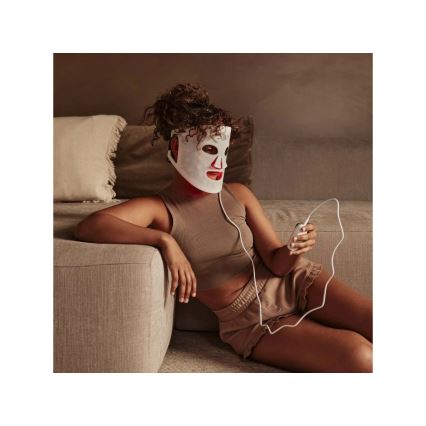 Silk’n - LED RGB Mascarilla facial terapéutica LED/5V 2000 mAh blanca + control remoto