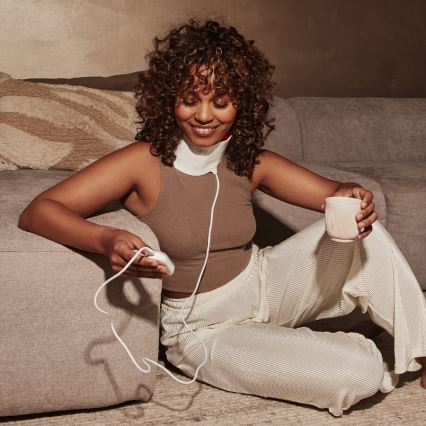 Silk’n - Máscara terapéutica LED RGB para el cuello LED/5V 2000 mAh blanca + control remoto