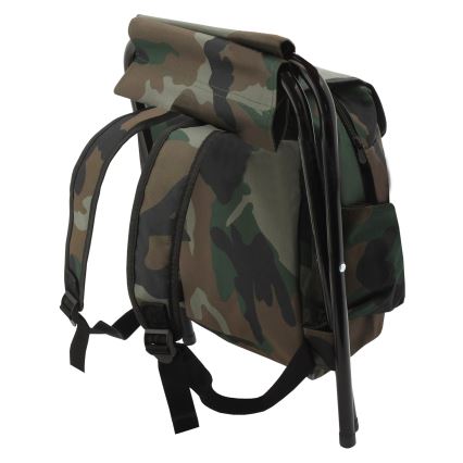 Silla de camping plegable con mochila de camuflaje