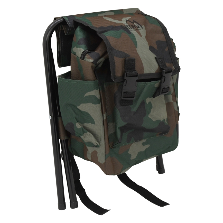 Silla de camping plegable con mochila de camuflaje