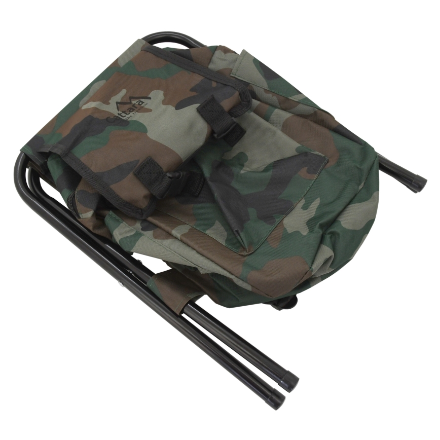 Silla de camping plegable con mochila de camuflaje