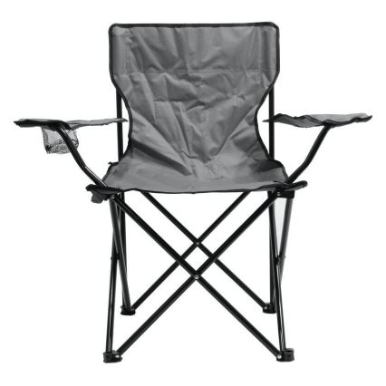Silla de camping plegable gris