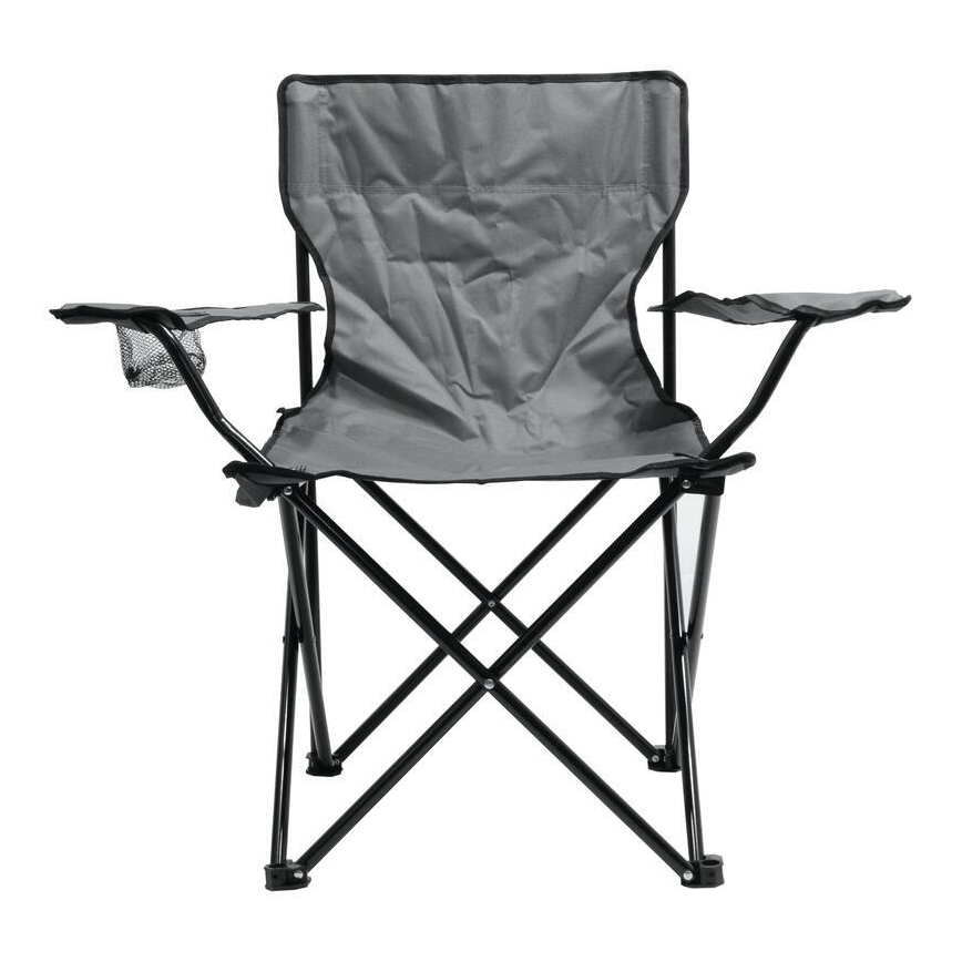 Silla de camping plegable gris