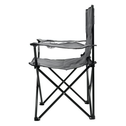 Silla de camping plegable gris