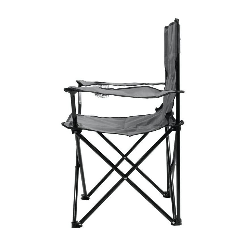 Silla de camping plegable gris