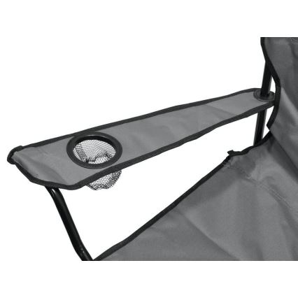 Silla de camping plegable gris
