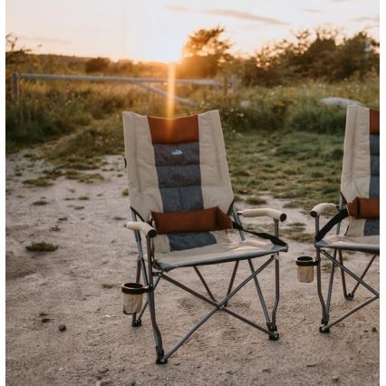 Silla de camping plegable marrón