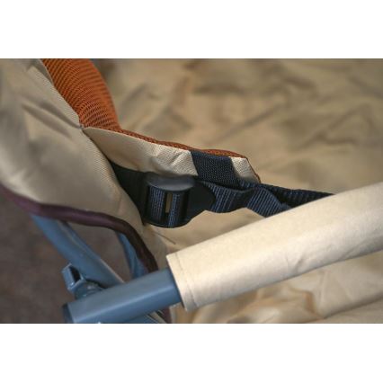 Silla de camping plegable marrón