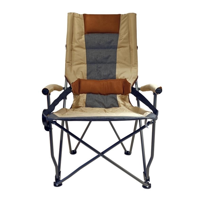 Silla de camping plegable marrón