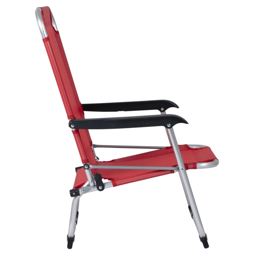 Silla de camping plegable rojo