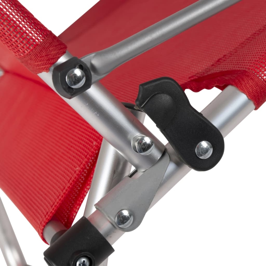 Silla de camping plegable rojo