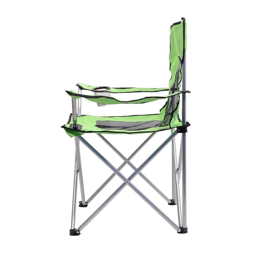 Silla de camping plegable verde