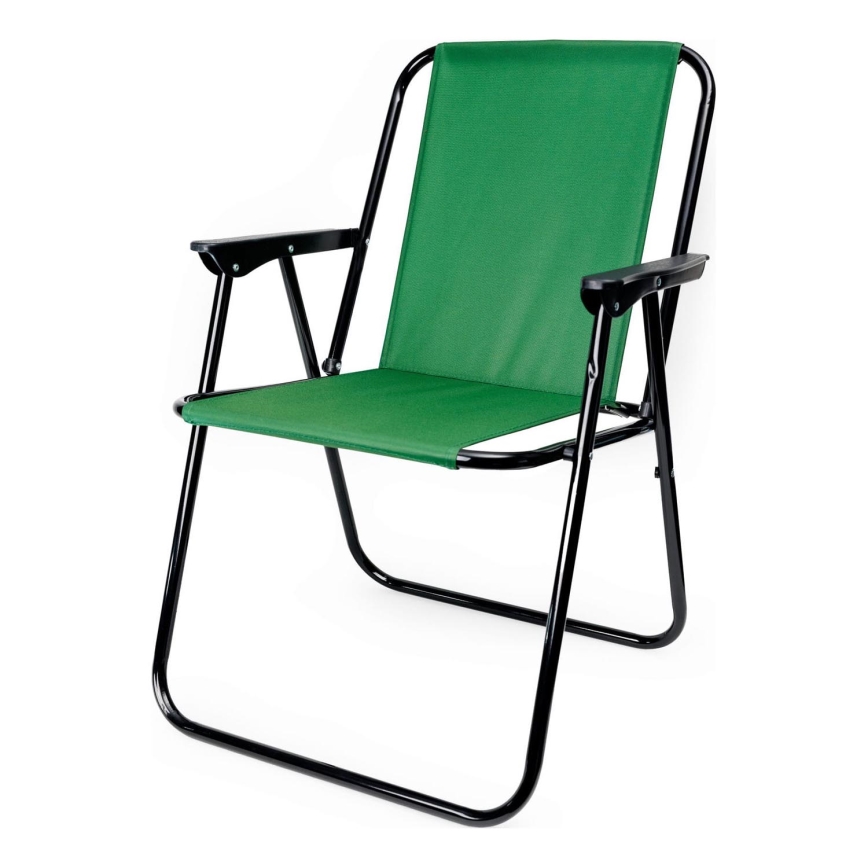 Silla de camping plegable verde
