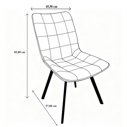 Silla de comedor ADINA beige