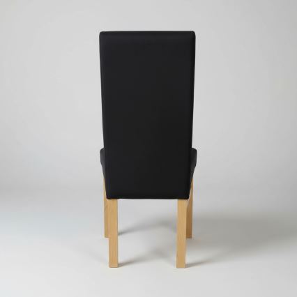 Silla de comedor ALISON negra/roble