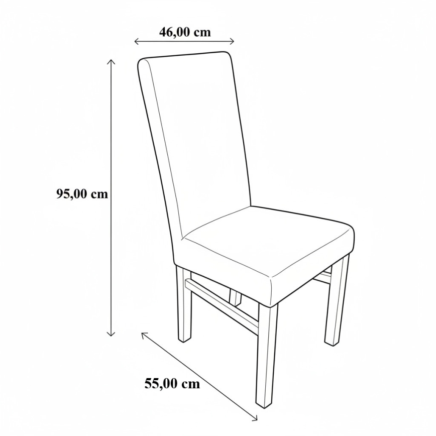 Silla de comedor ALISON negra/roble
