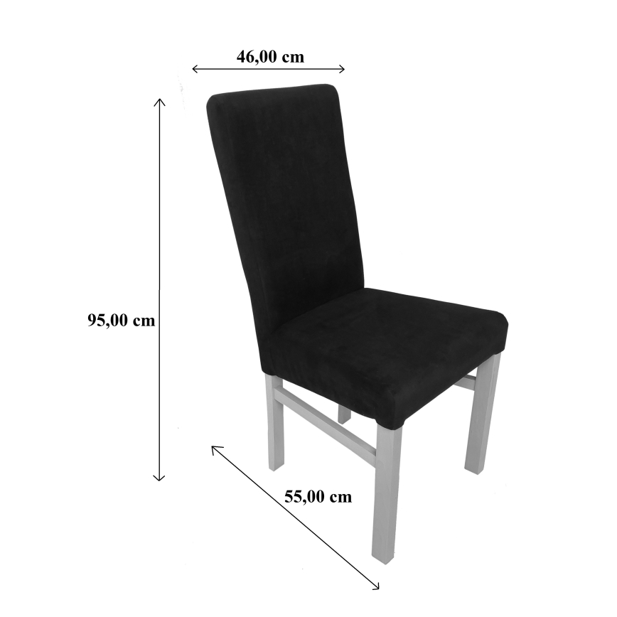 Silla de comedor ALISON negro/haya