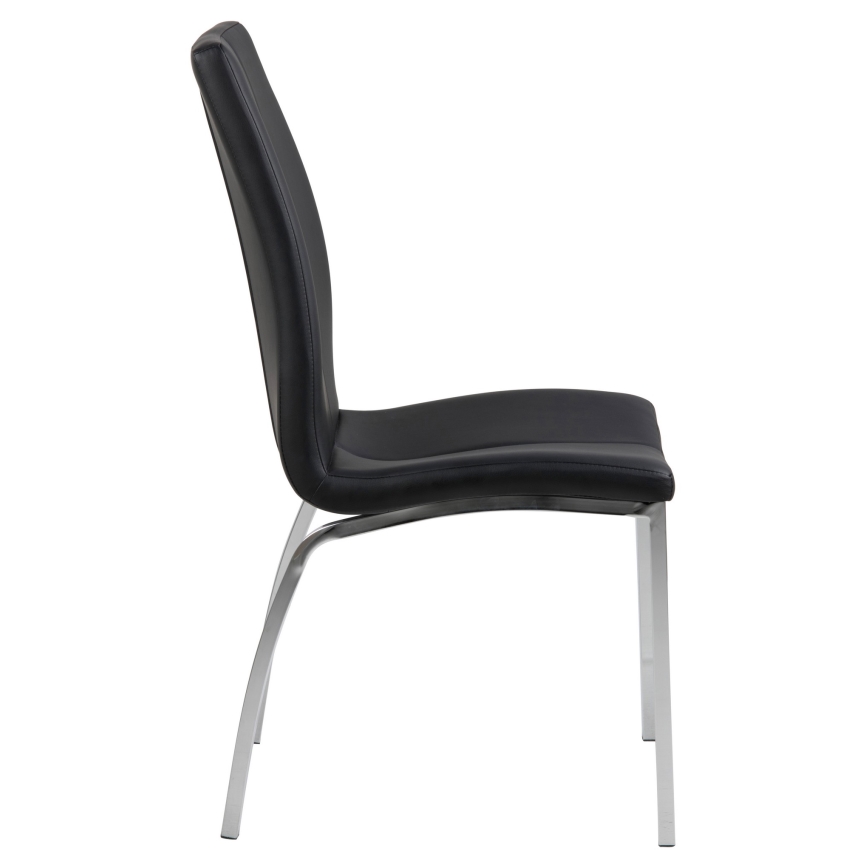 Silla de comedor AMAL 1 pz negro/cromo mate