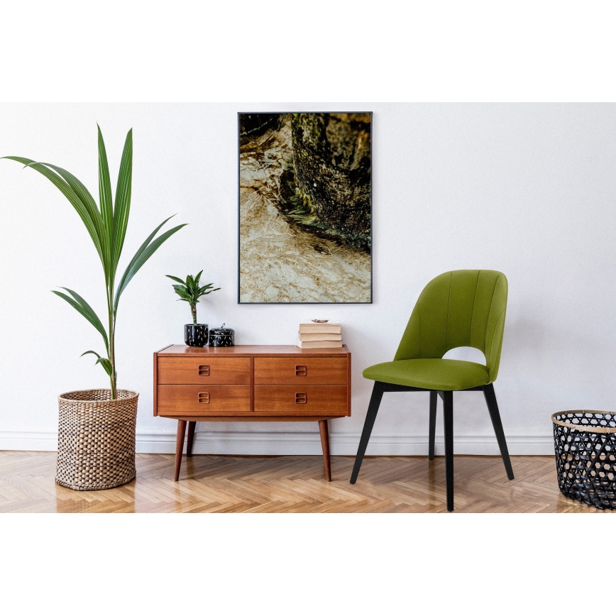 Silla de comedor BOVIO 86x48 cm verde claro/haya