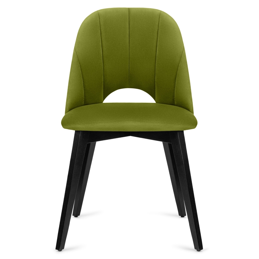 Silla de comedor BOVIO 86x48 cm verde claro/haya