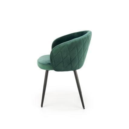 Silla de comedor CALMURE verde oscuro