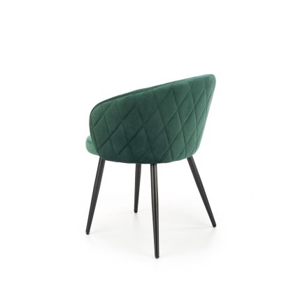 Silla de comedor CALMURE verde oscuro