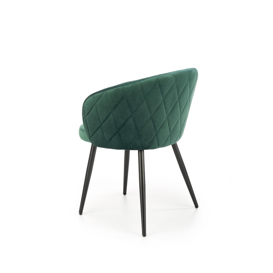 Silla de comedor CALMURE verde oscuro