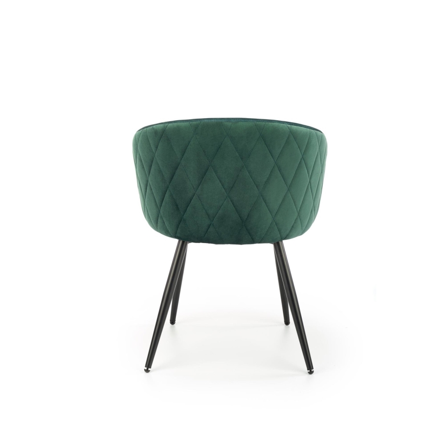 Silla de comedor CALMURE verde oscuro