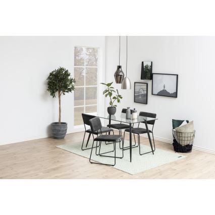 Silla de comedor COLE 1 pz gris oscuro