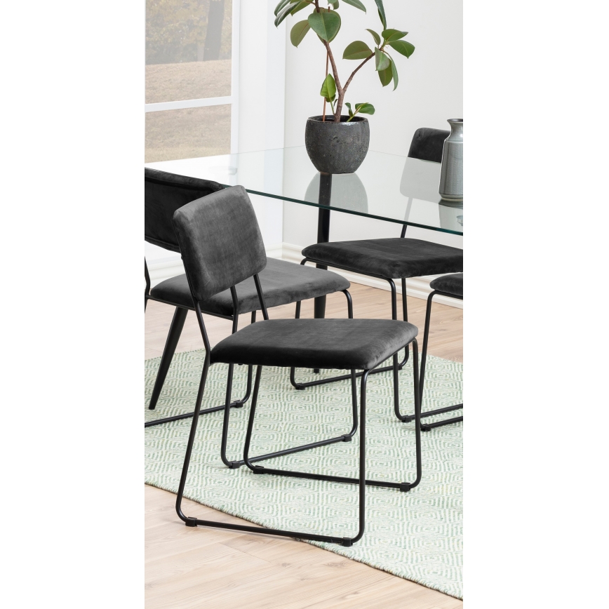 Silla de comedor COLE 1 pz gris oscuro