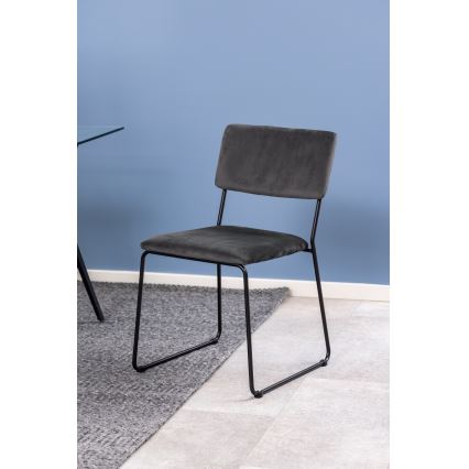 Silla de comedor COLE 1 pz gris oscuro
