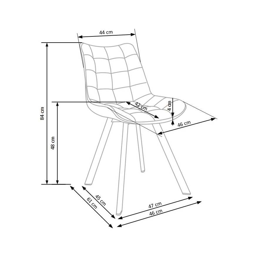 Silla de comedor COMORO, 1 unidad, beige