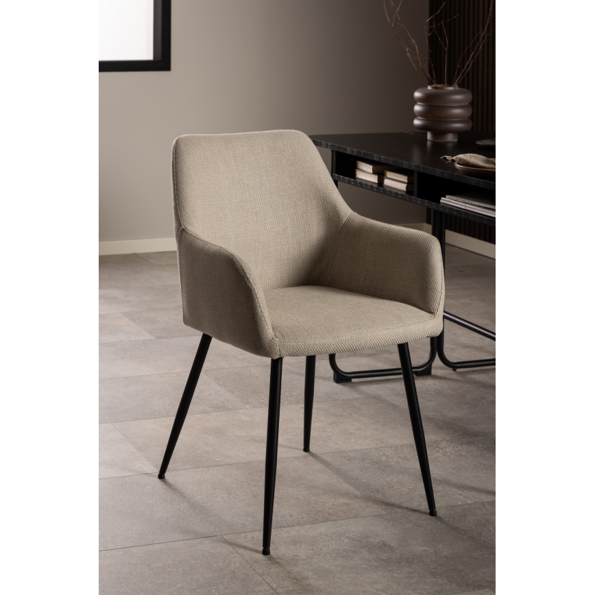 Silla de comedor con reposabrazos TANYA 1 unidad beige