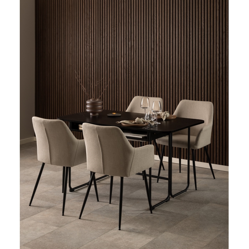 Silla de comedor con reposabrazos TANYA 1 unidad beige