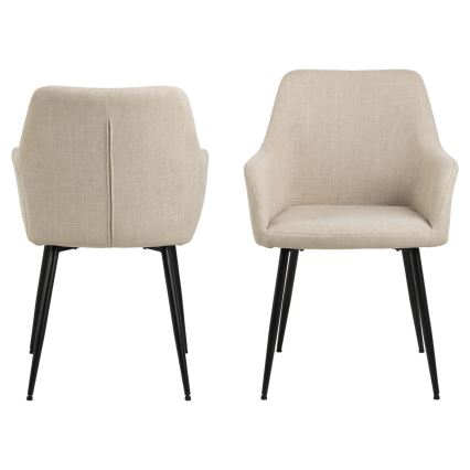 Silla de comedor con reposabrazos TANYA 1 unidad beige