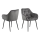 Silla de comedor con reposabrazos AYLIN 1 pz gris oscuro