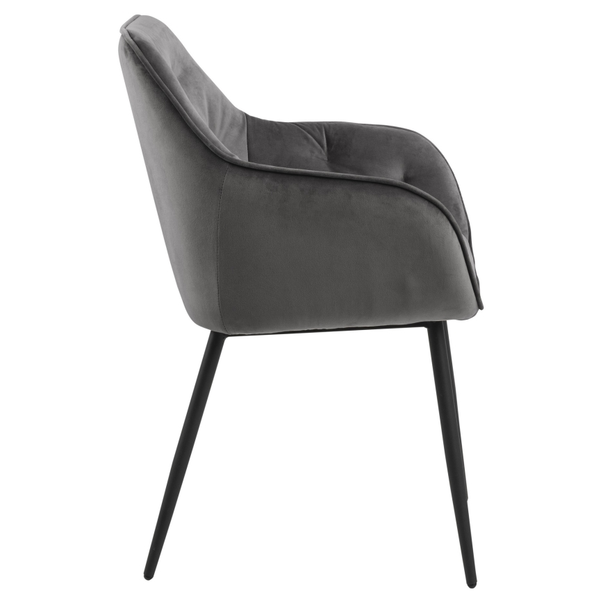 Silla de comedor con reposabrazos AYLIN 1 pz gris oscuro