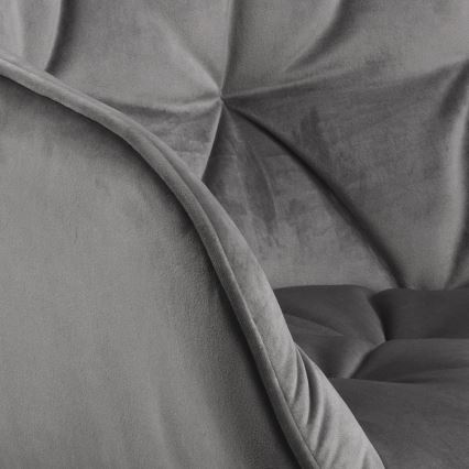 Silla de comedor con reposabrazos AYLIN 1 pz gris oscuro