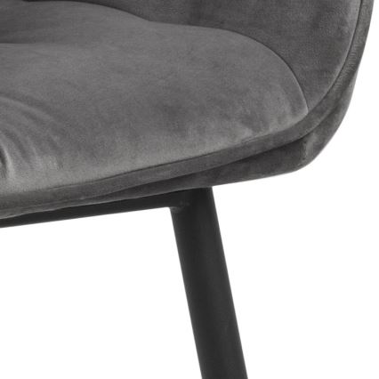 Silla de comedor con reposabrazos AYLIN 1 pz gris oscuro