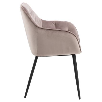 Silla de comedor con reposabrazos AYLIN 1 pz rosa
