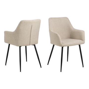 Silla de comedor con reposabrazos TANYA 1 unidad beige