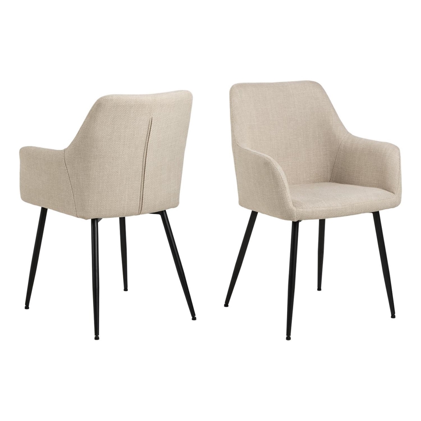 Silla de comedor con reposabrazos TANYA 1 unidad beige