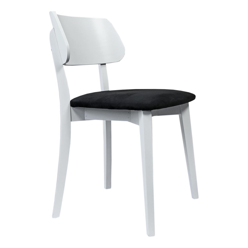 Silla de comedor EZRA blanco/negro