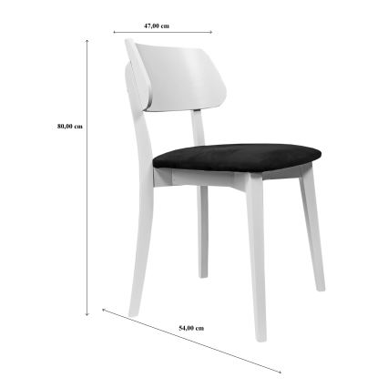 Silla de comedor EZRA blanco/negro
